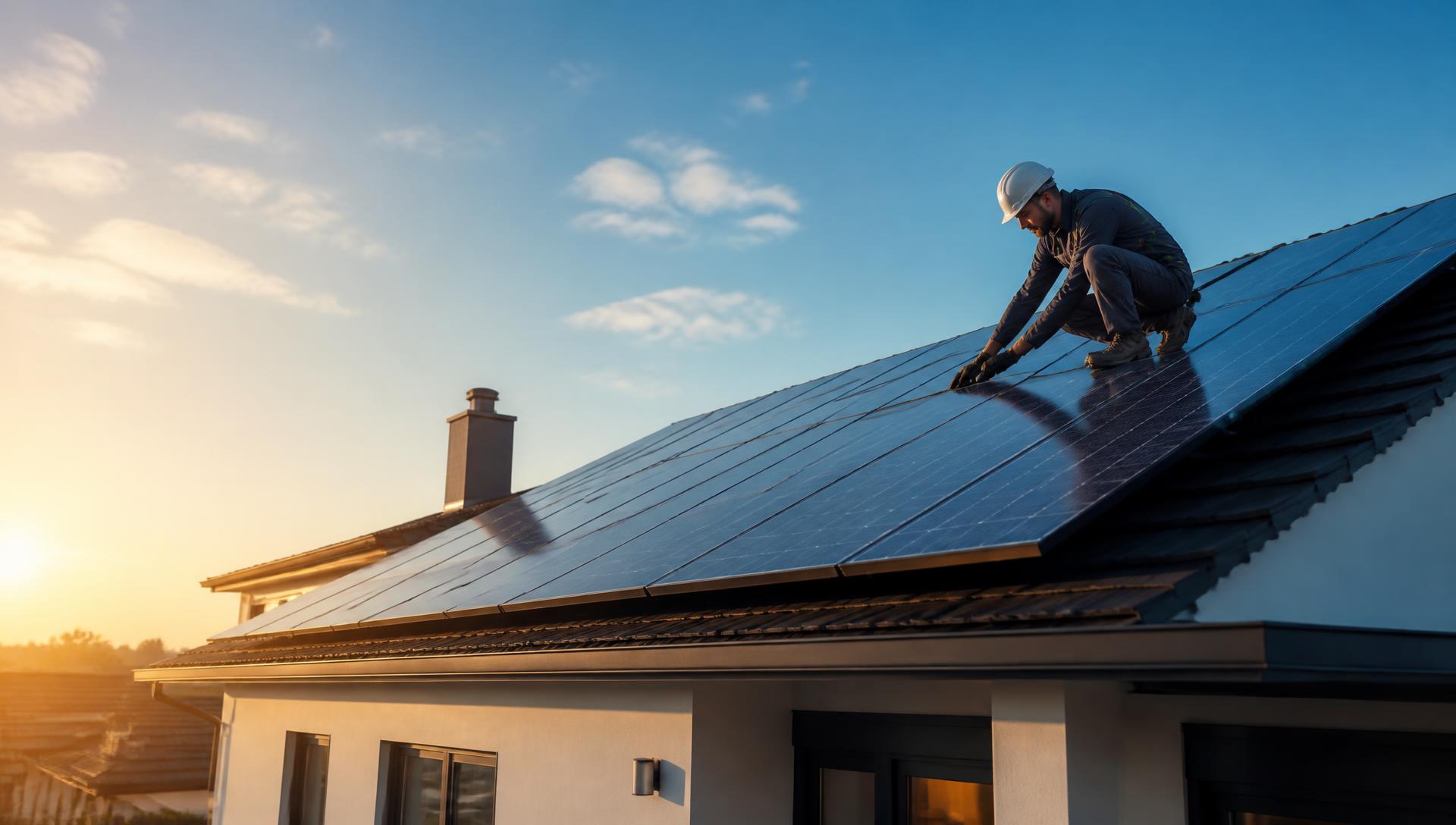 Montaža solarnih panela na krovu kuće